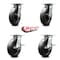 Service Caster 8 Inch Polyolefin Swivel Caster Set with Ball Bearings 2 Brakes SCC-35S820-POB-2-SLB-2 - alternate 2